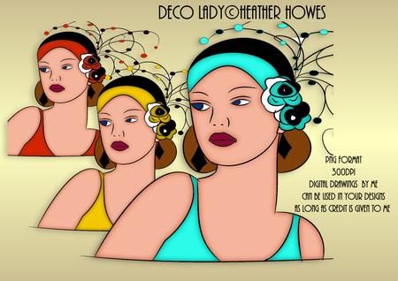 Deco Lady Amber in 3 Colours