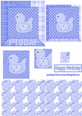 1st Birthday Duck Blue