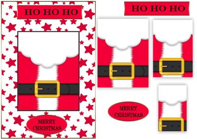 Santa Suit Pyramid Card Front