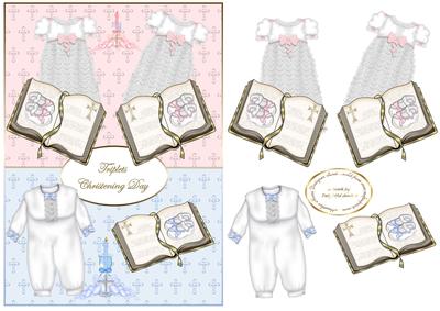 2 Girls and a Boy Christening Triplets