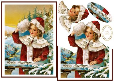 Vintage Girl Christmas