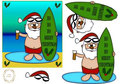 Surfing Santa