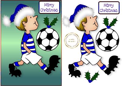 Blue Footie Christmas