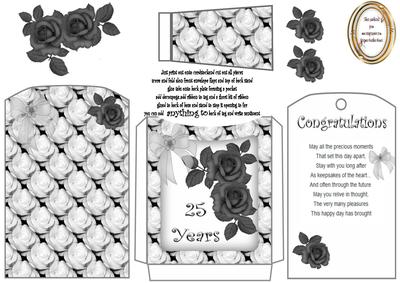 Silver Anniversary Pocket Tag Card