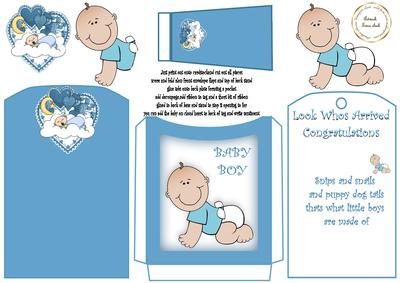 Baby Boy Pocket Tag Card