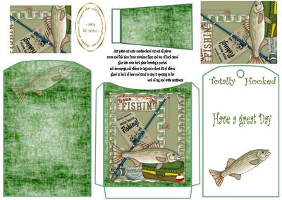 Gone Fishing Pocket Tag Card