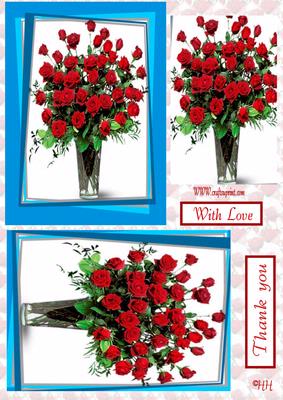 Framed Red Roses Just to Say