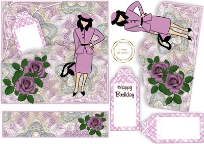 Elegant Lady Easel with Roses
