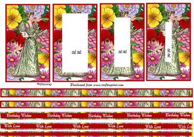 Floral Lady Tunnel Topper Ribbons