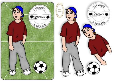 12 Today Boy Card Footie