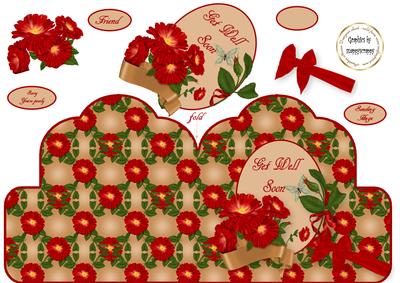 Floral Scalloped Get Well