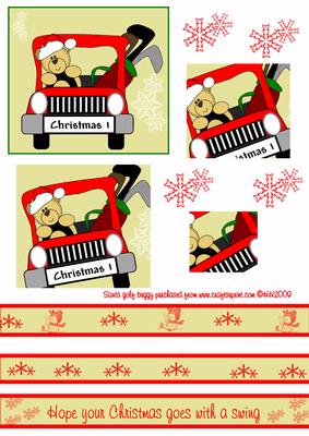 Twisted Teddy Golf Christmas