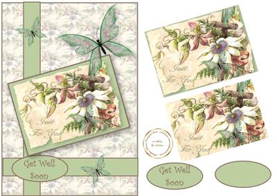 Passion Flower Vintage Get Well