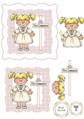 Girl Communion Topper