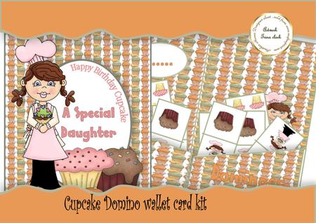 Cupcake Domino Card Wallet Kit