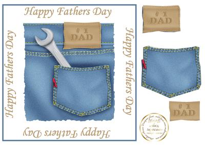 Fathers Day Jeans Pocket with Spanner