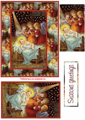 Angels Manger Card Front