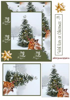Doggy Sleigh Ride Card Front