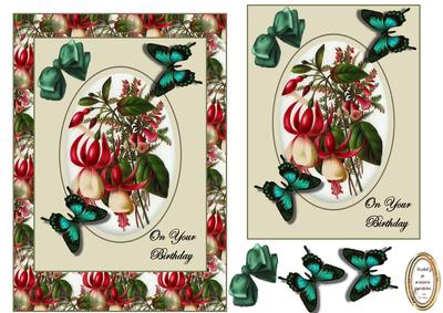 Fuschia Birthday Butterflies