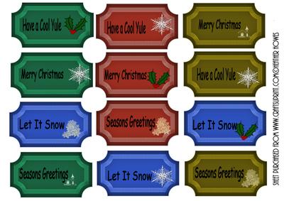Just the Ticket Christmas tags