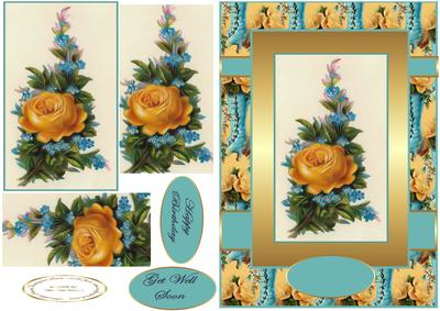 Vintage Yellow Rose