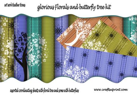 Floral Trees and Butterflies Kit