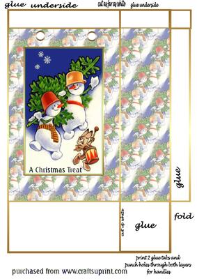 Vintage Snowman Gift Bag