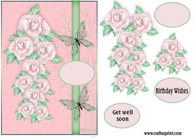 Pik Roses on Embossed Paper