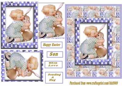 Boy and Bunny Card Front