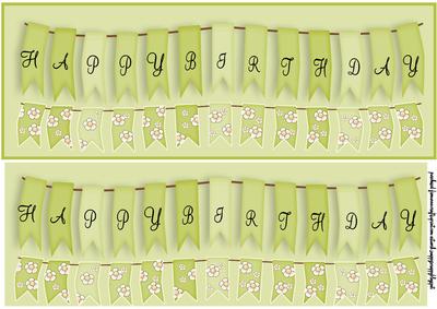 Birthday Banner Green Large Dl