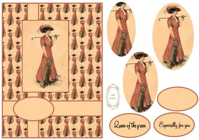 Vintage Lady Golfer