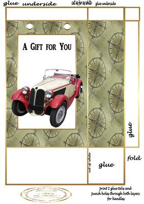 Vintage Car Gift Bag