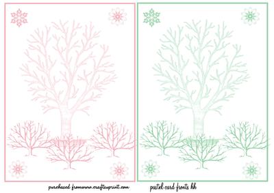 Pastel Christmas Card Fronts