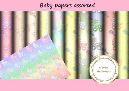 Prams and Rattles Assorted Baby Papers