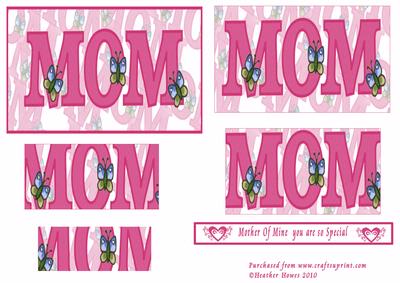 Mom Butterfly Word Pyramid
