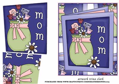 Mom Card Front with Card on and Jaunty Layers
