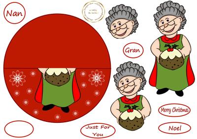 Granny Christmas Pud Wobbler