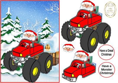Santa Monster Truck