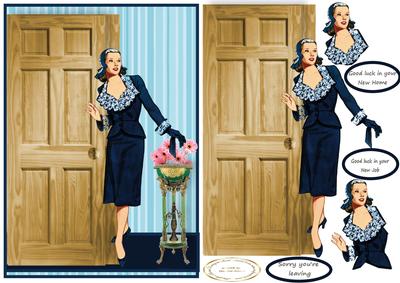 New Job New Home Vintage Lady