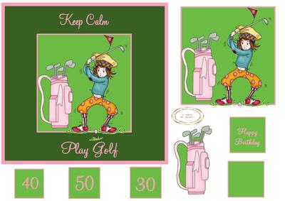 Keep Calm Play Golf Lady