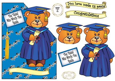 Over the Corner Graduation Bear
