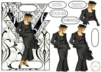 Art Deco Lady 5 Over the Corner