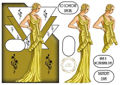 Art Deco Lady 9 Over the Corner