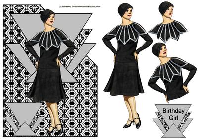 Art Deco Lady 36 Over the Corner