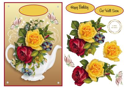 Floral Tea Birthday/get Well Vintage