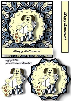 Retirement Doggie in Arm Chair 3D