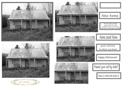 B/w Old House New Home