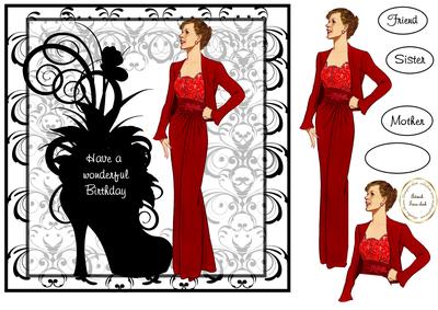 Silhouette Boot with Elegant Lady