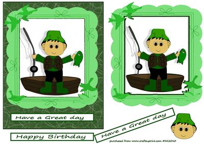 Harry Gone Fishing Card Front