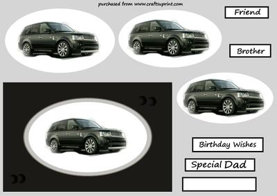 4x4 Car Sheet with Layers and Sentiments